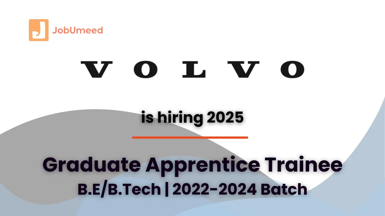 volvo hiring Graduate Apprentice Trainee