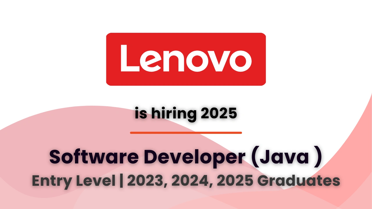 lenovo hiring Software Developer java