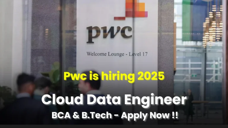 Pwc hiring cloud data engineer