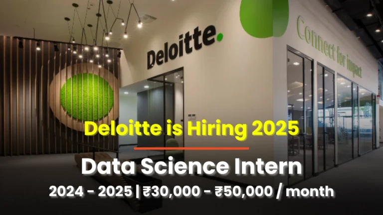 Deloitte hiring data science intern