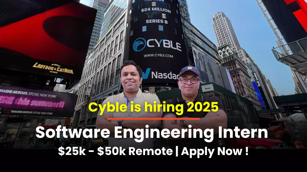 cyble hiring software engineer intern