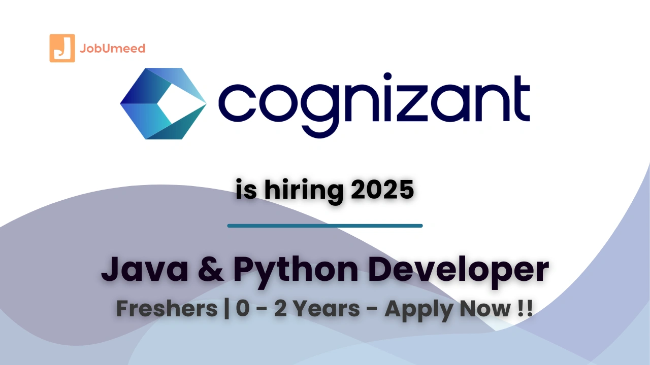 cognizant hiring java & pytohn devloper