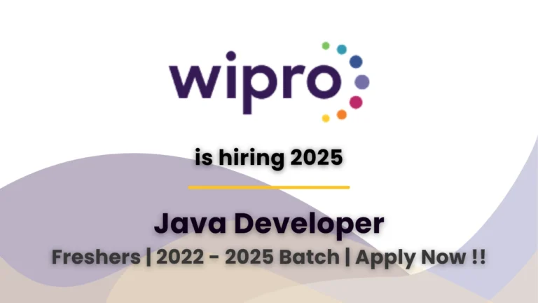 wipro hiring java developer