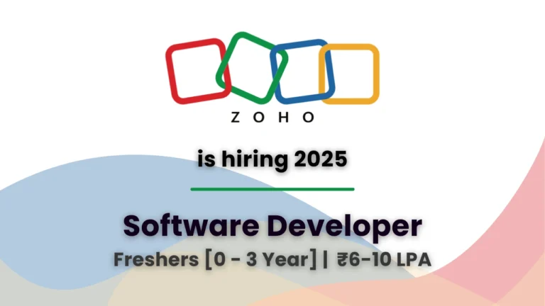 zoho hiring software developer