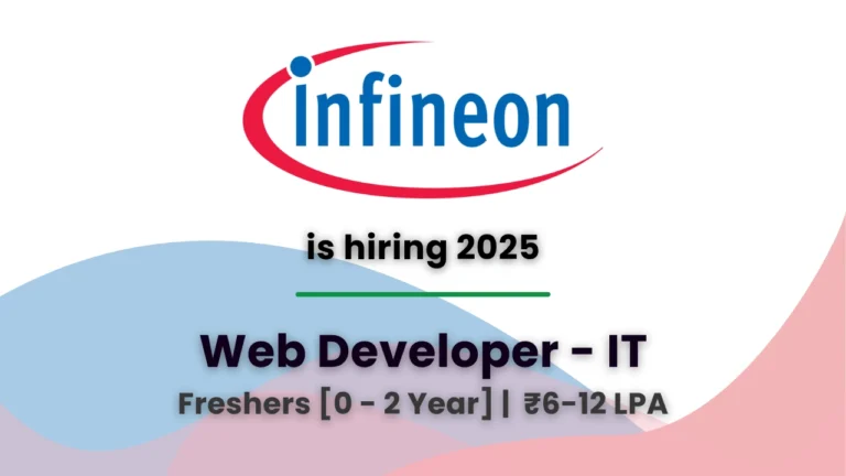 infineon hiring web developer