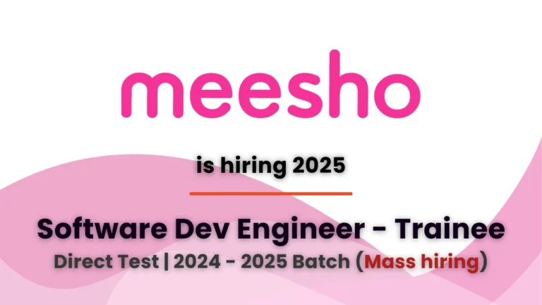 meesho hiring software engineer trainee