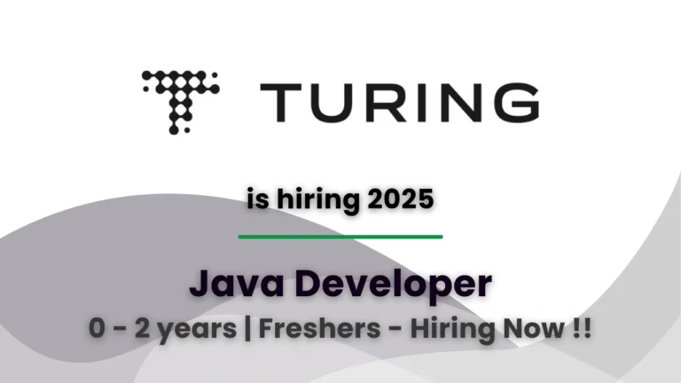 Turing hiring java developer