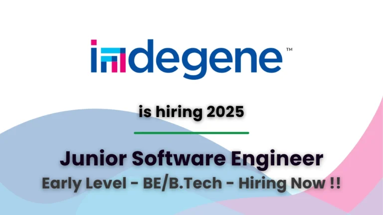 indegene hiring junior software engineer