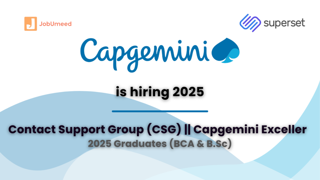 Capgemini Hiring Contact Support Group (CSG)